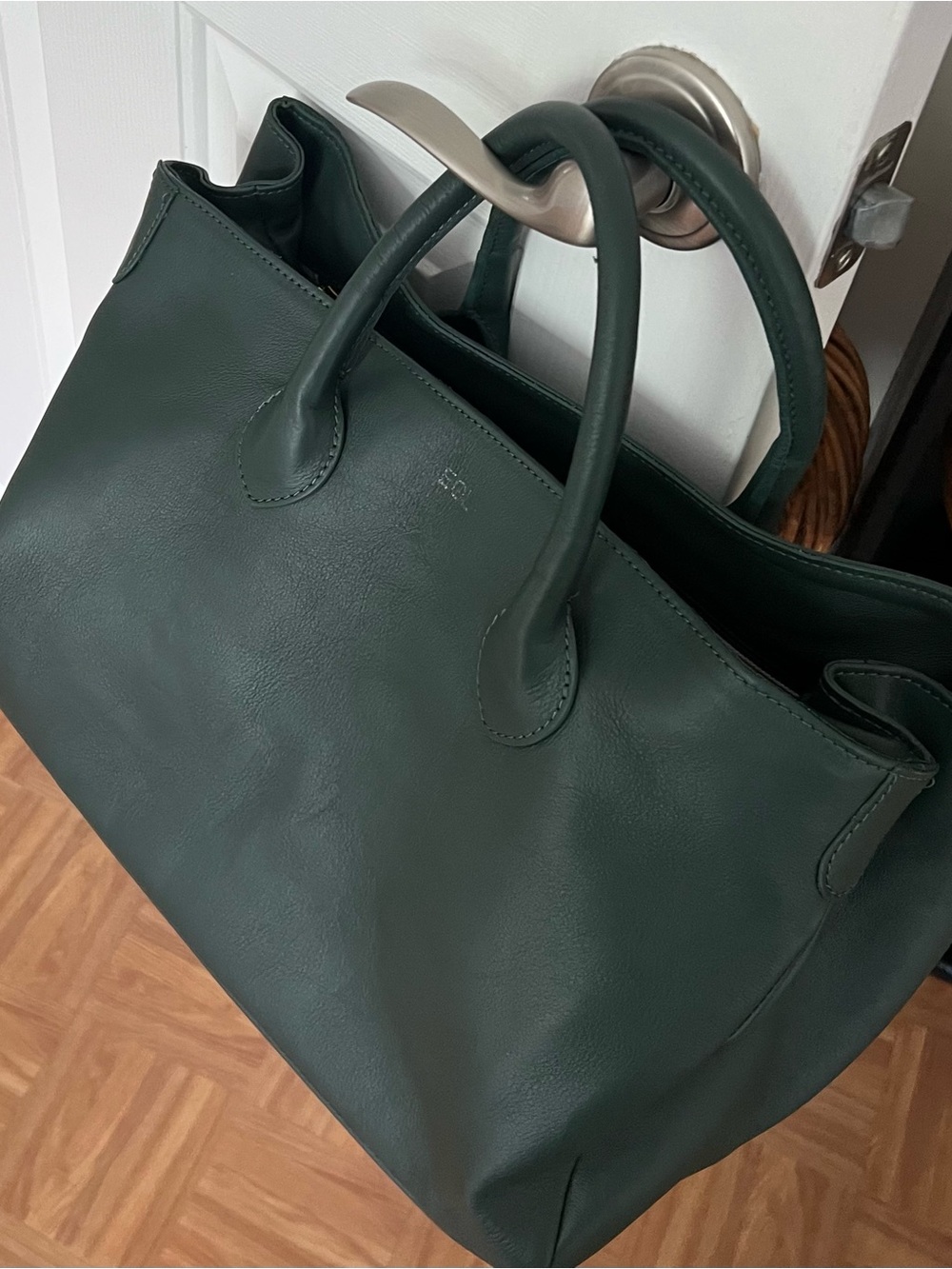 Mark & Graham Elisabetta Slouch Satchel with Tassel Keychain